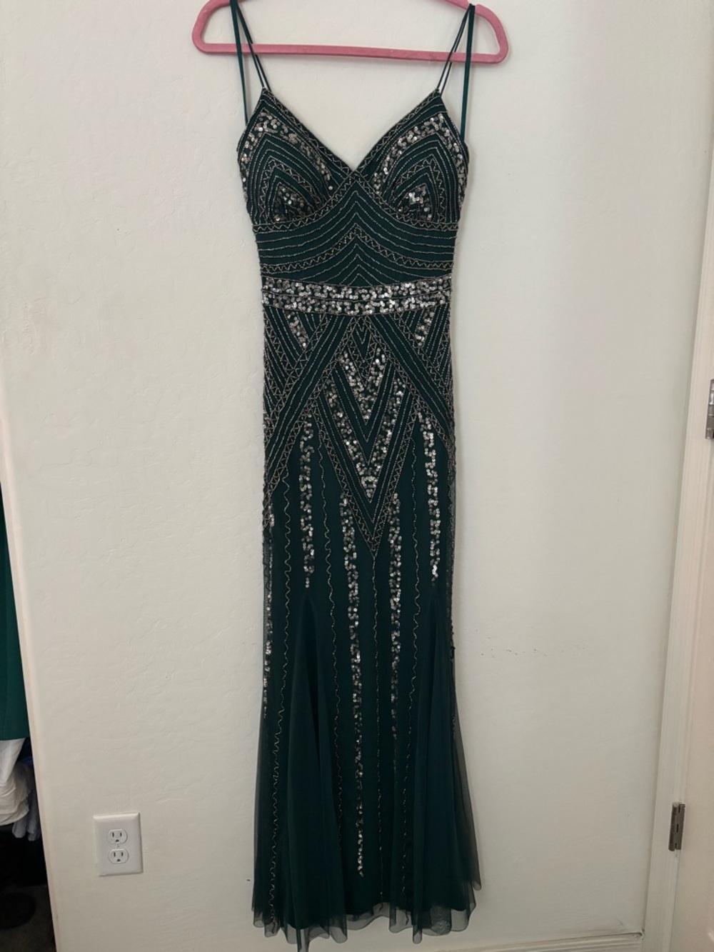 Marina Emerald Beaded Formal Gown Size 4 Altered to 2